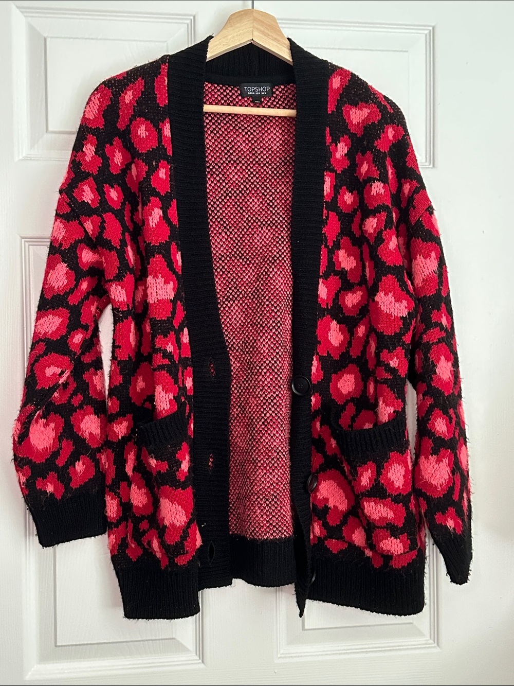 Topshop Whimsical Patterned Cardigan